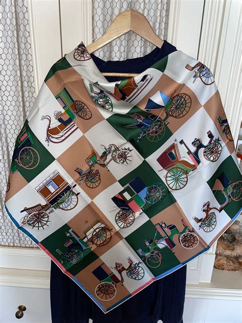 hermes voitures exquises|Limited Edition Hermes Silk Scarf «Voitures .